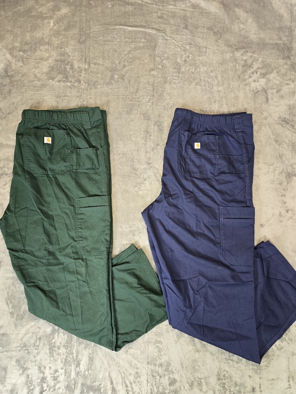 Carhartt C54108 Rip Stop Cargo Scrub Pants Size 2XL Navy Green Lot Of 2 New Medi